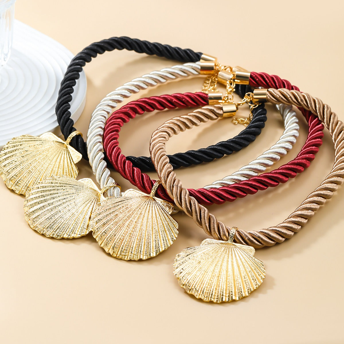 Necklace combination set for women alloy shell pendant European and American style party accessories