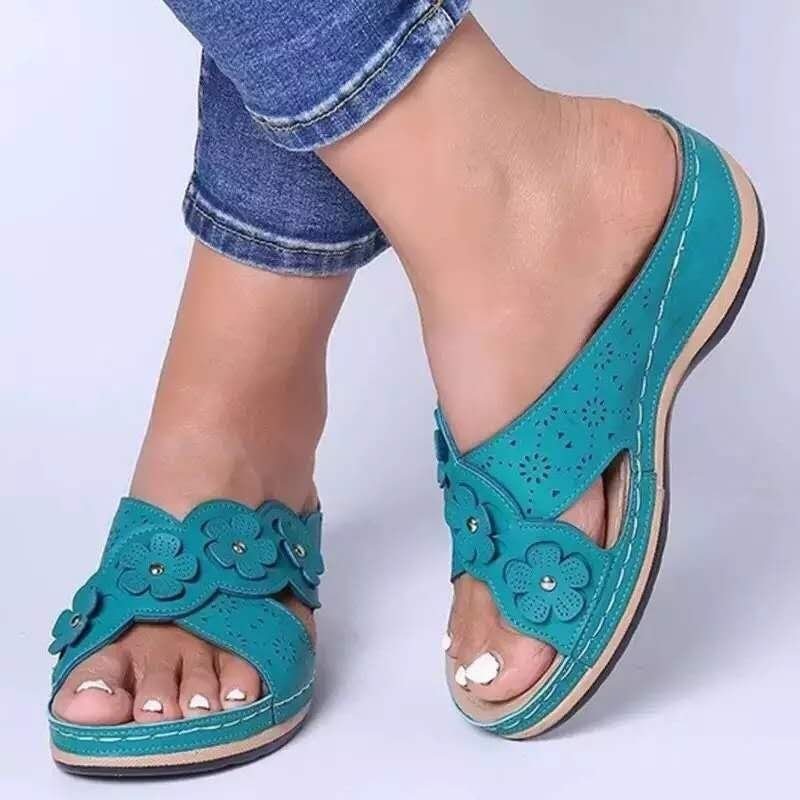 Wedge Sandals For Women Versatile Fish Mouth Large Size Sandals For Women Trendy