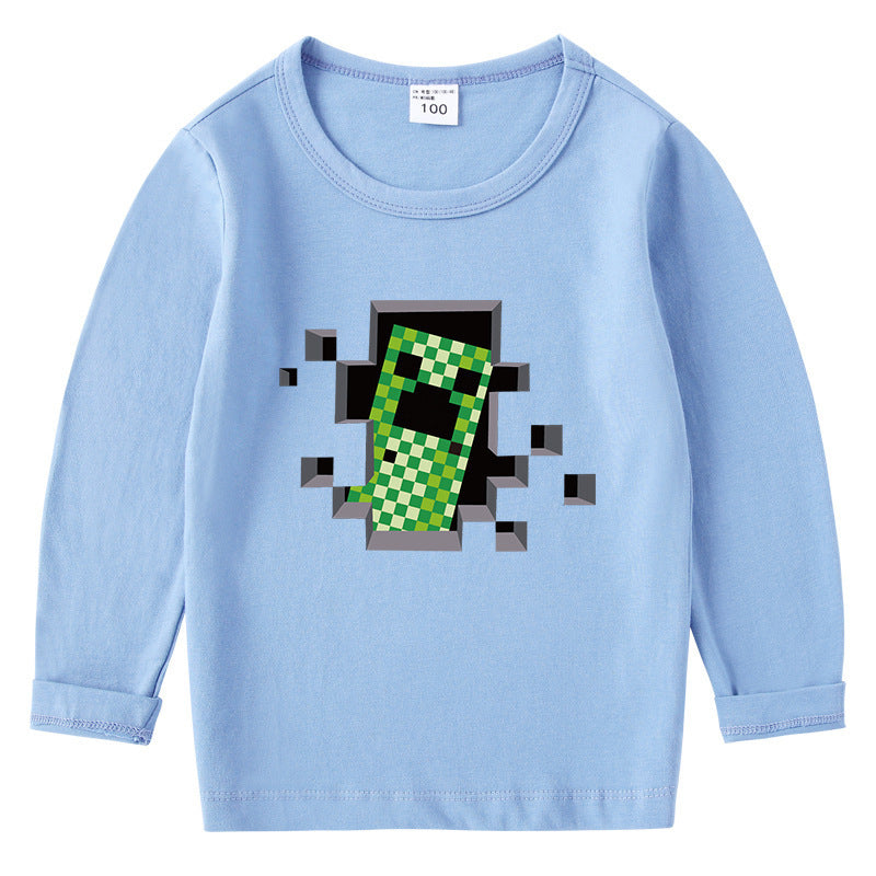 Children's pure cotton T-shirt long sleeved top