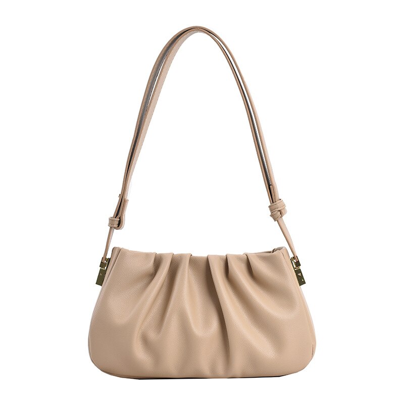 Vintage Cloud Women Shoulder Bag PU Leather Crossbody Bags New Autumn Winter Female Under Arm Bag Fashion Solid Purse Bags