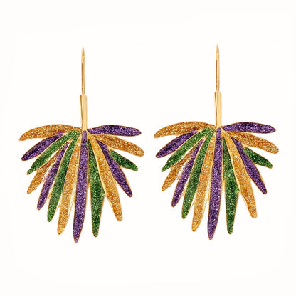 Leaf temperament, design sense, trendy and versatile earring accessories for women