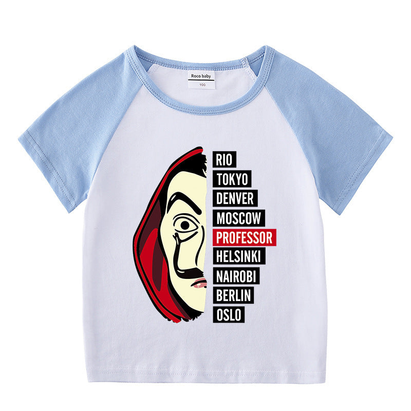 Children's summer short sleeved T-shirt