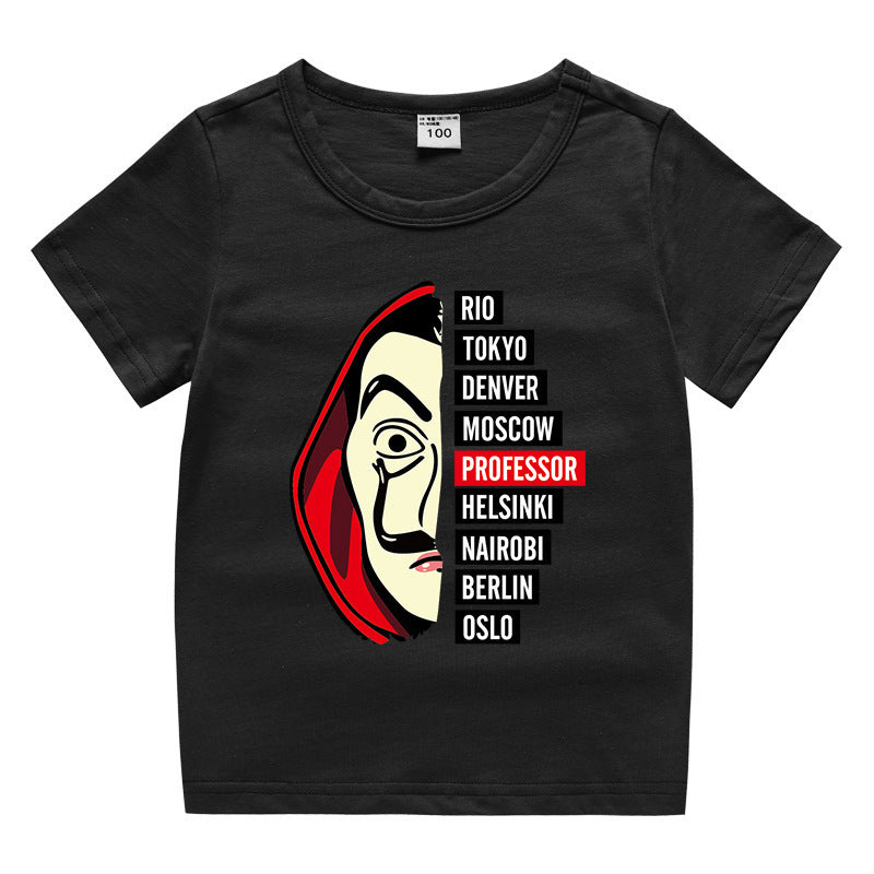 Children's summer short sleeved T-shirt