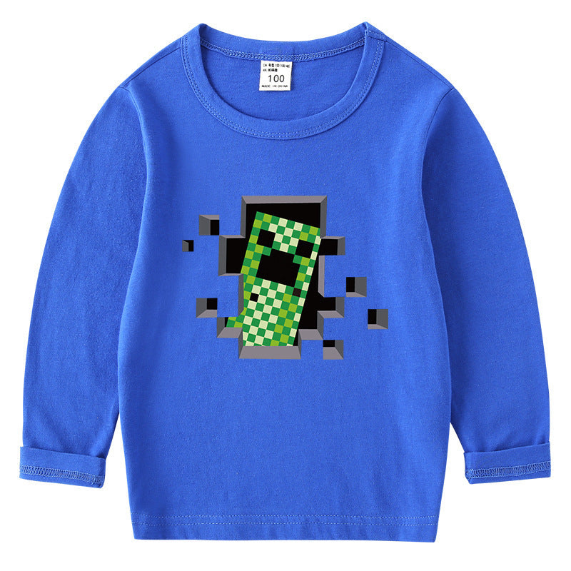 Children's pure cotton T-shirt long sleeved top