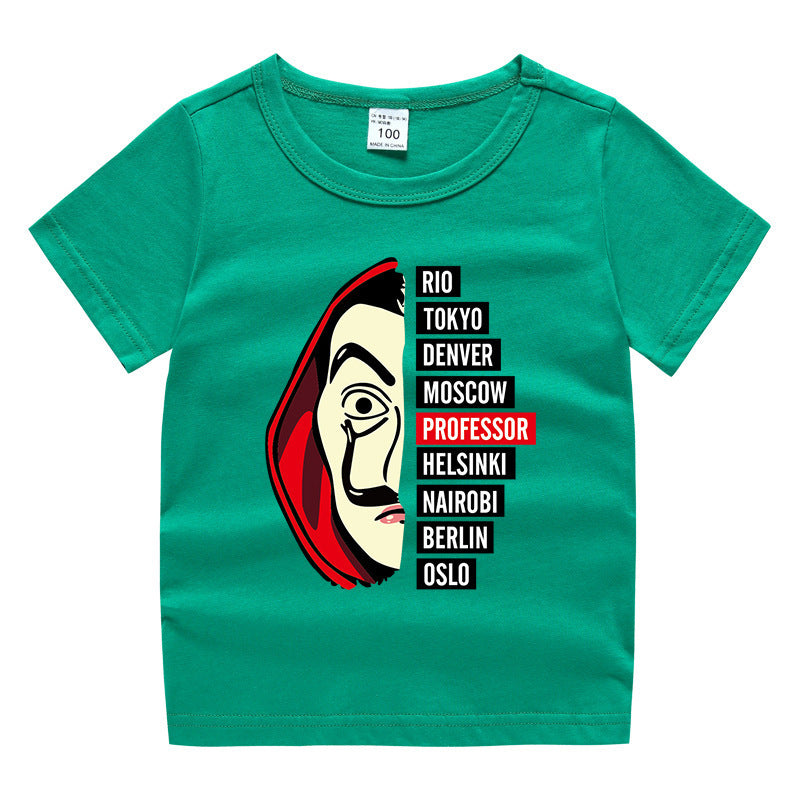 Children's summer short sleeved T-shirt
