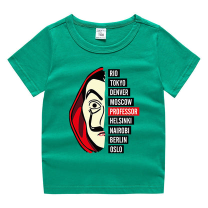 Children's summer short sleeved T-shirt