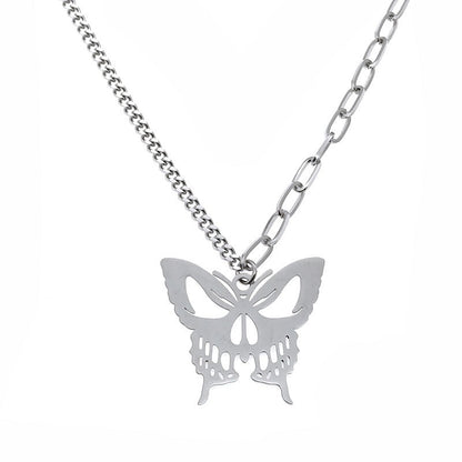 Fashion gothic style neck necklace butterfly suspension pendant men and women couple women necklace jewelry accessories