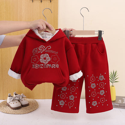 Baby winter casual hooded hoodie baby children's clothing