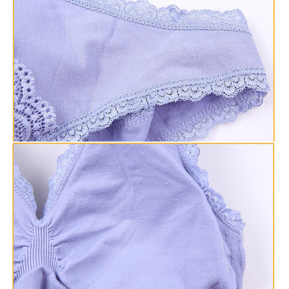 Cross Anti-sagging Underwear Gather Women Bra Brassiere Side Buckles Sexy Sleeping Casual Seamless