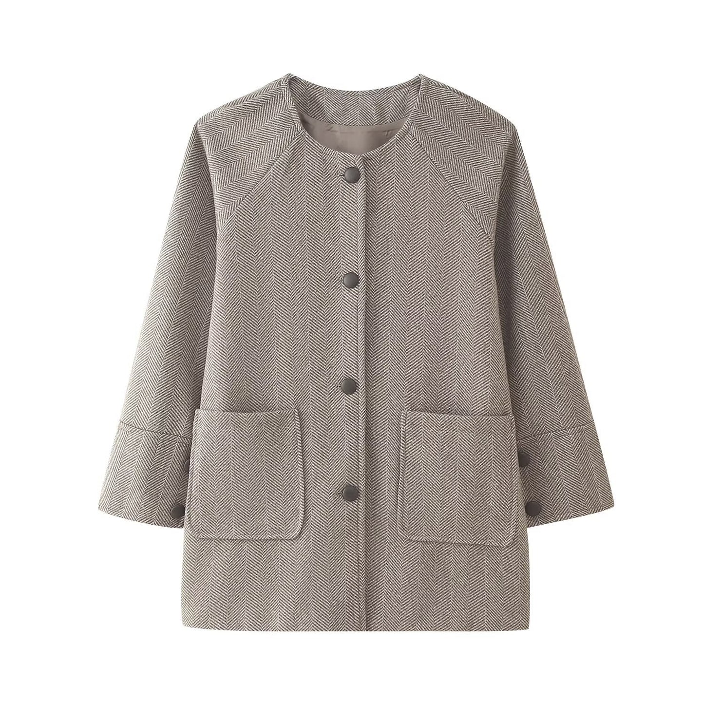 Women's clothing fashionable and simple paired with a scarf style long sleeved coat for women