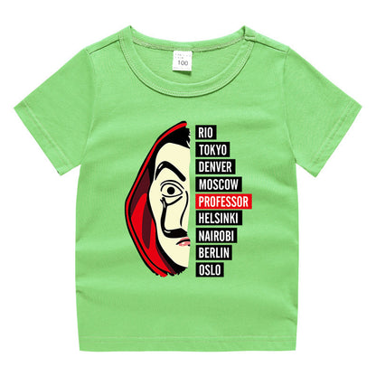 Children's summer short sleeved T-shirt