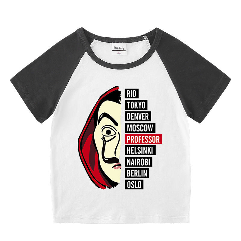 Children's summer short sleeved T-shirt