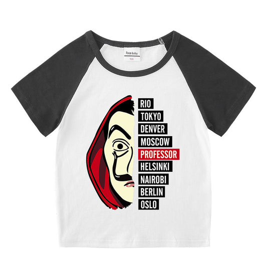 Children's summer short sleeved T-shirt