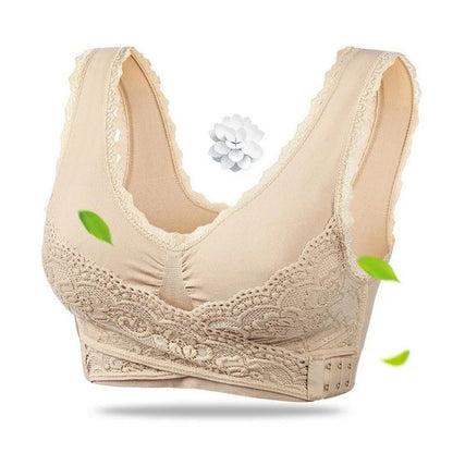 Cross Anti-sagging Underwear Gather Women Bra Brassiere Side Buckles Sexy Sleeping Casual Seamless