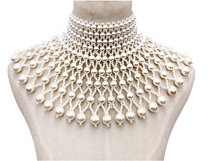 Necklace Women Pearl Body Chain Wedding Dress Accessories Necklace Cutout Dress Accessories
