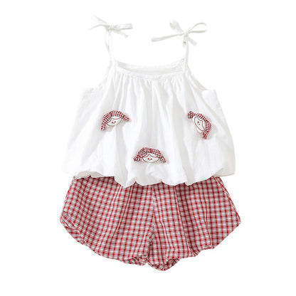 Girls' Lightweight Sleeveless Top Two-Piece Set