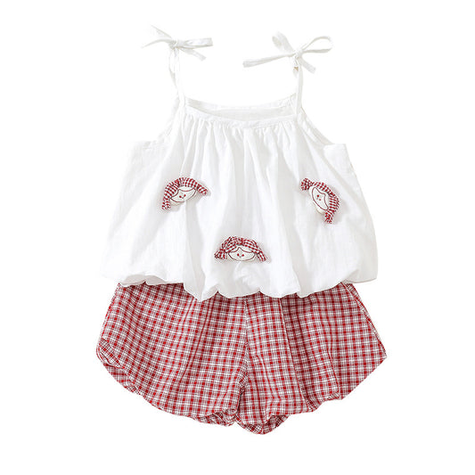 Girls' Lightweight Sleeveless Top Two-Piece Set