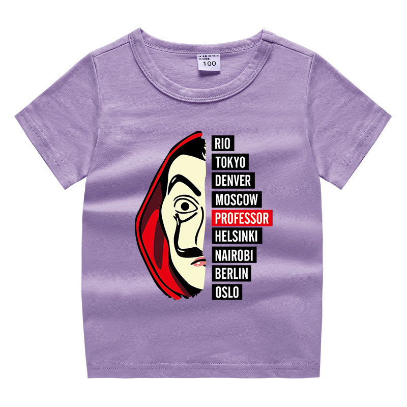 Children's summer short sleeved T-shirt