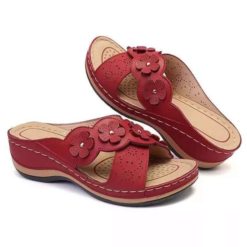 Wedge Sandals For Women Versatile Fish Mouth Large Size Sandals For Women Trendy
