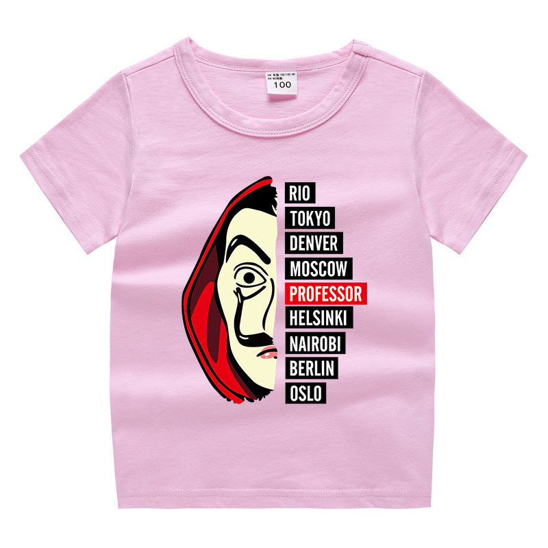 Children's summer short sleeved T-shirt