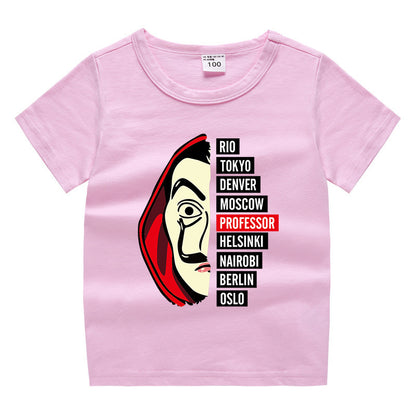 Children's summer short sleeved T-shirt
