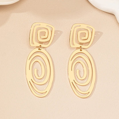 stud earrings for women Linear ring exaggerated style geometric ear accessories holiday party gift fashion jewelry