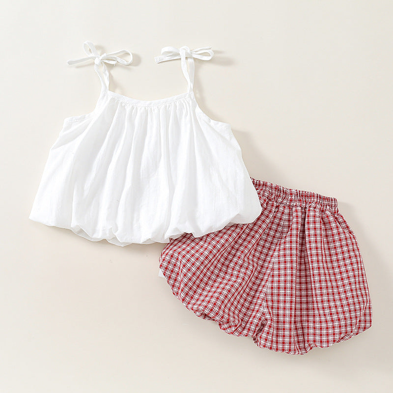 Girls' Lightweight Sleeveless Top Two-Piece Set