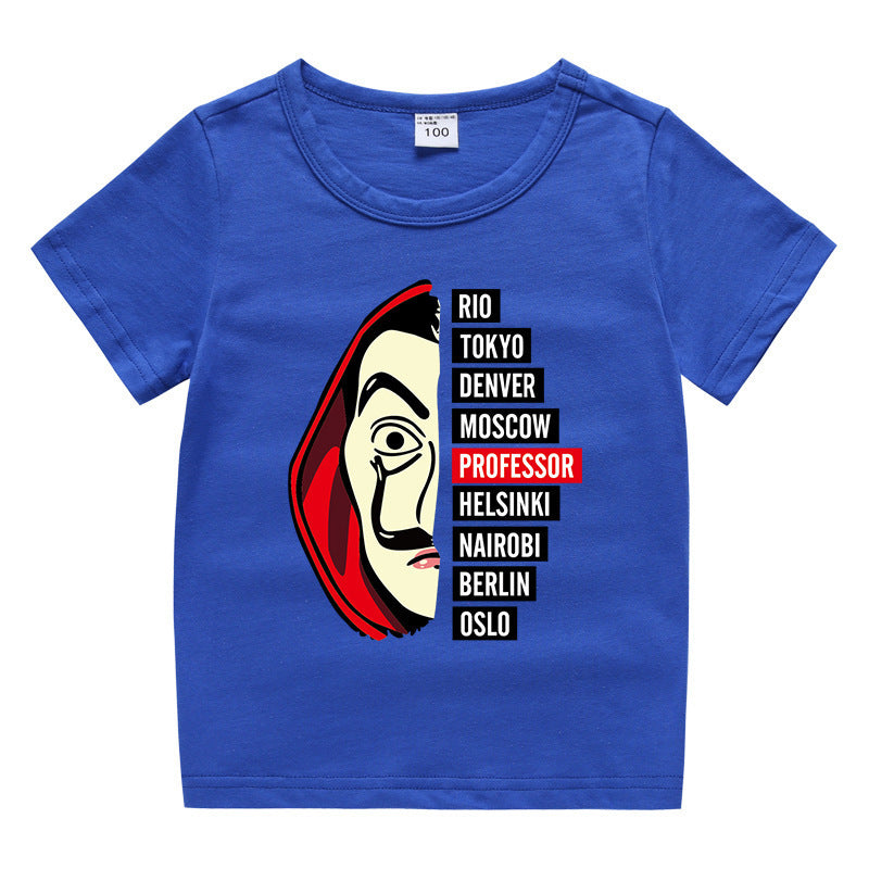 Children's summer short sleeved T-shirt