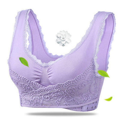 Cross Anti-sagging Underwear Gather Women Bra Brassiere Side Buckles Sexy Sleeping Casual Seamless