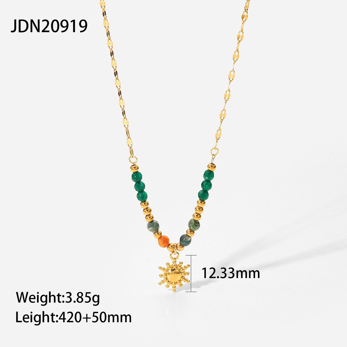 French fashion retro INS style necklace, sun pendant, accessories for women