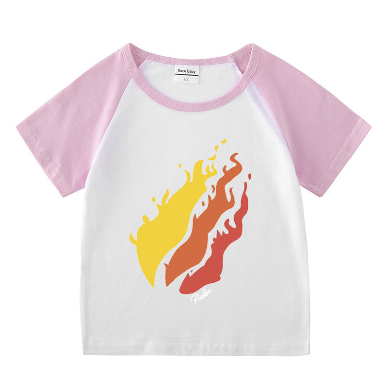 Children's summer short sleeved T-shirt