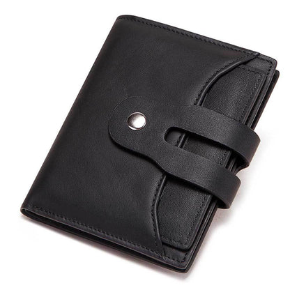 RFID Women Wallets Leather Short Korean Style Multifunctional Bags Leather Women's Multi-Card Coin Purse