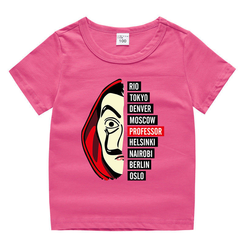 Children's summer short sleeved T-shirt