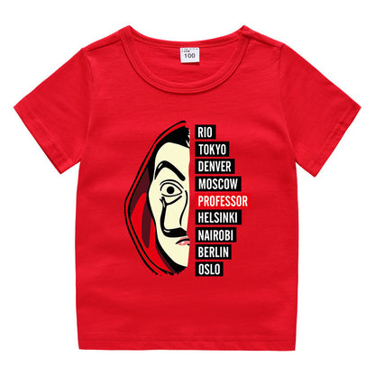 Children's summer short sleeved T-shirt