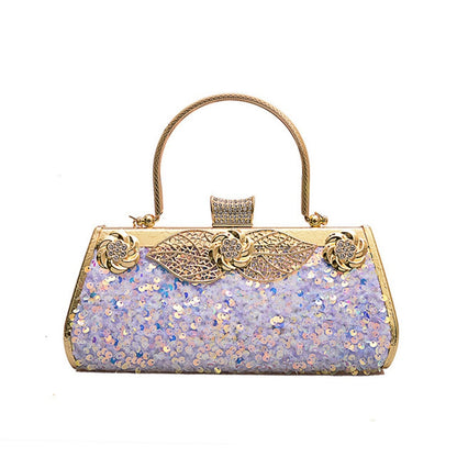 Women Fashion Clutch Purse Sequin Elegant Black Evening Bags Ladies Rhinestone Wedding Party Clutch Handbag Chain Shoulder Bags