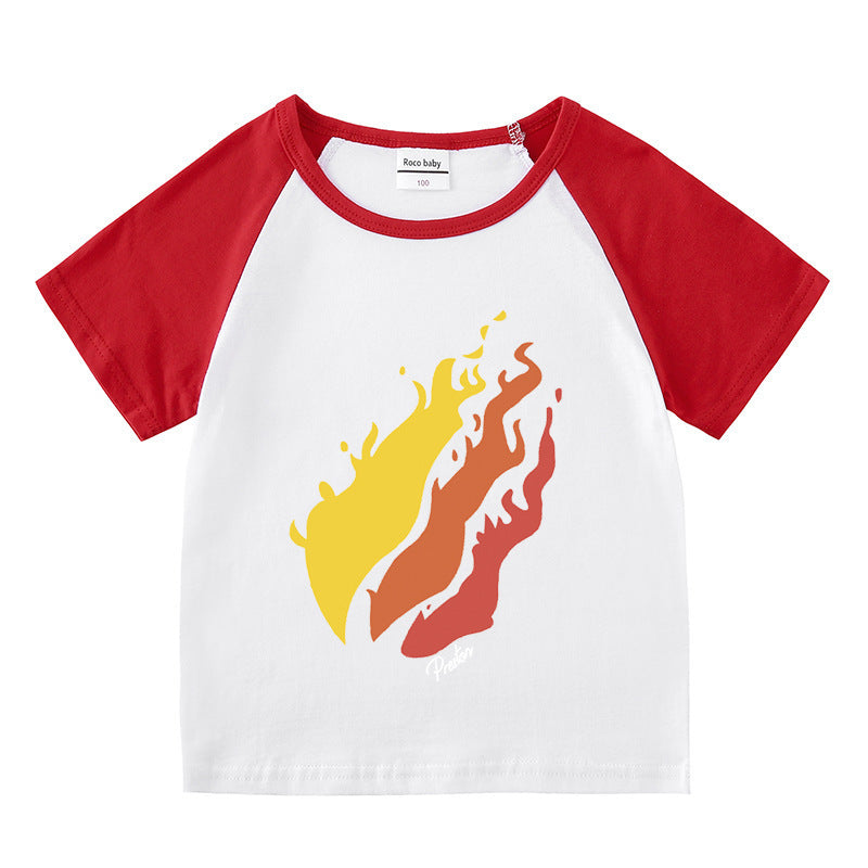 Children's summer short sleeved T-shirt