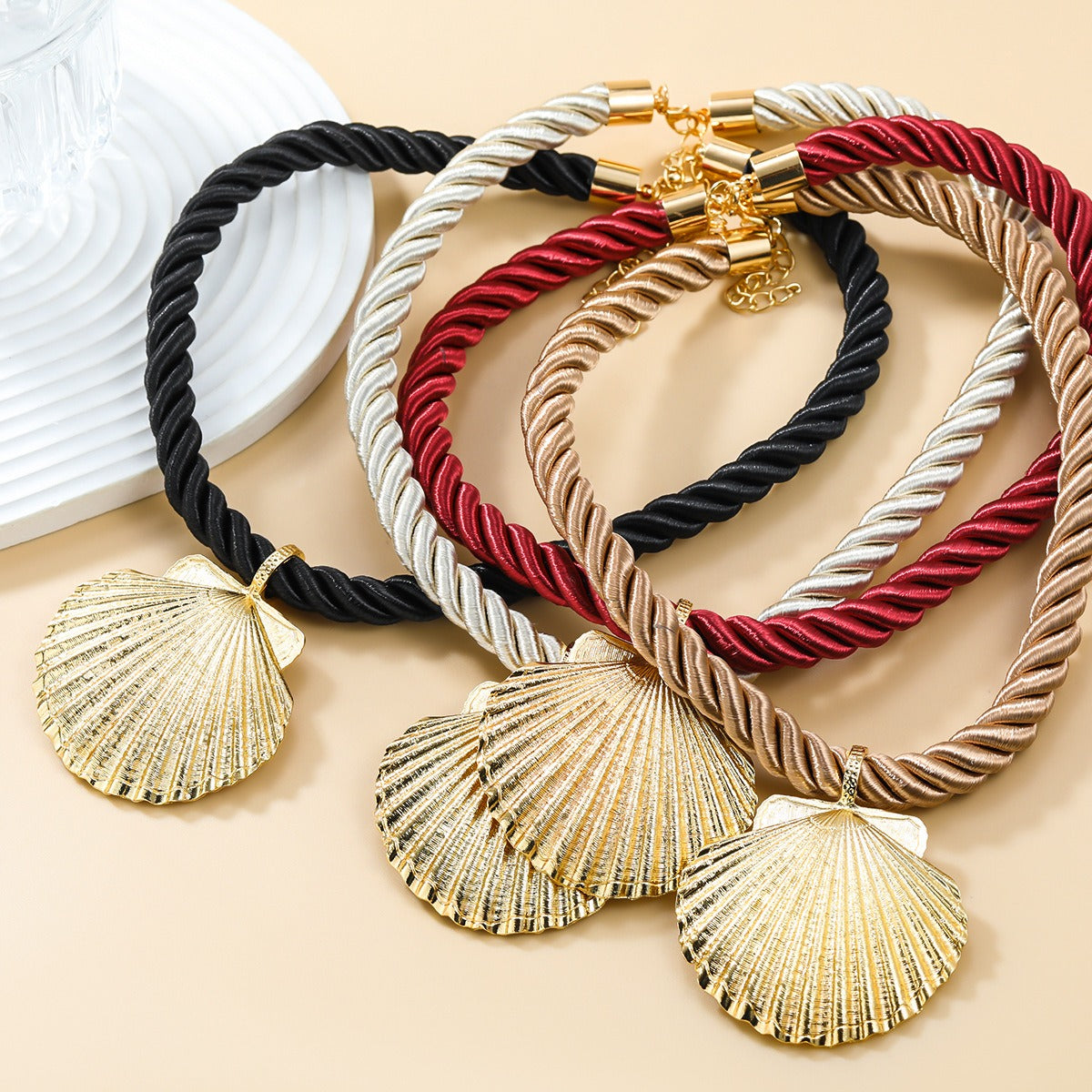 Necklace combination set for women alloy shell pendant European and American style party accessories