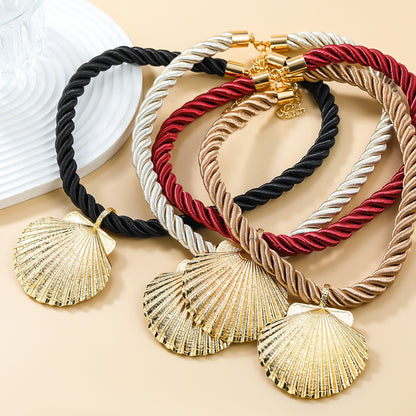 Necklace combination set for women alloy shell pendant European and American style party accessories