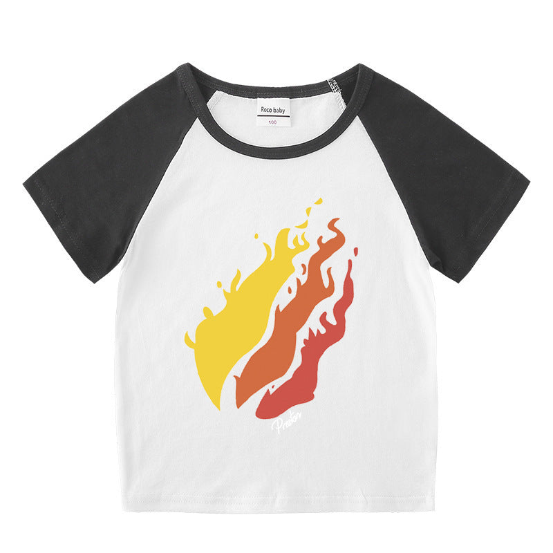 Children's summer short sleeved T-shirt