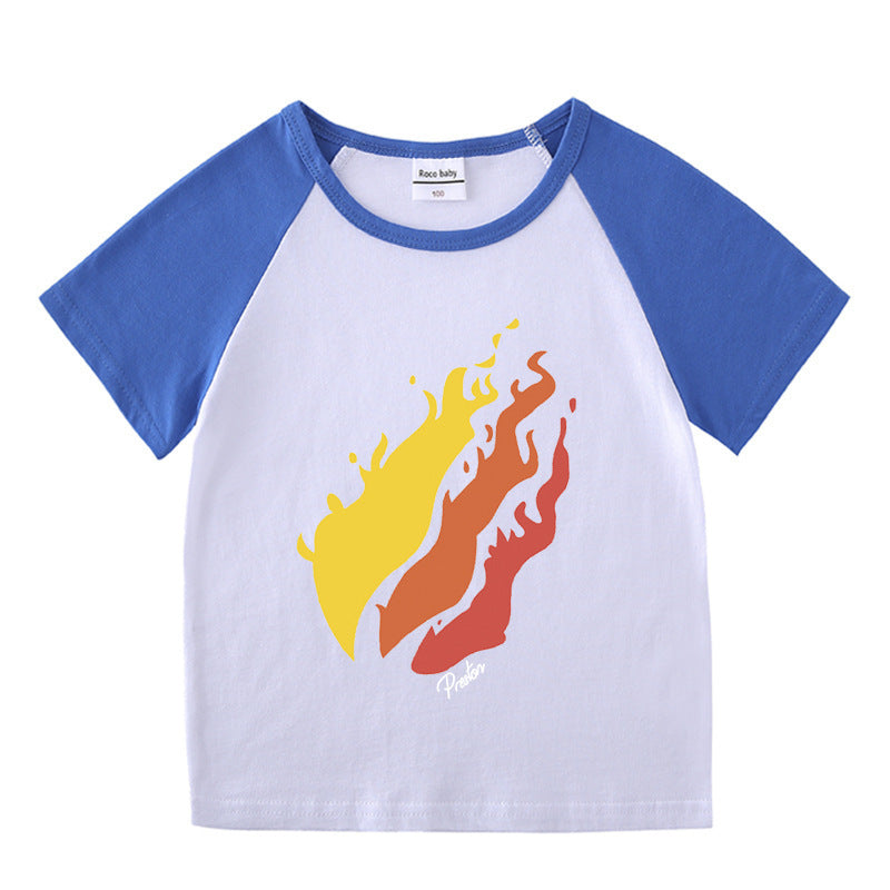 Children's summer short sleeved T-shirt