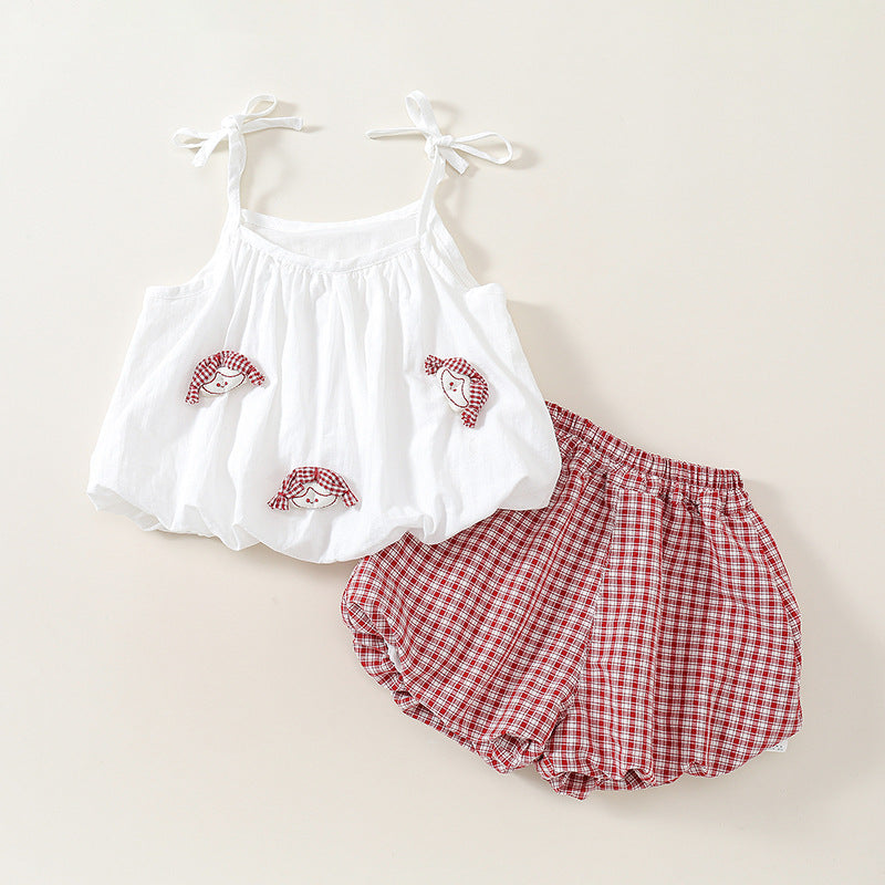 Girls' Lightweight Sleeveless Top Two-Piece Set