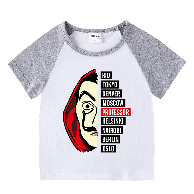 Children's summer short sleeved T-shirt