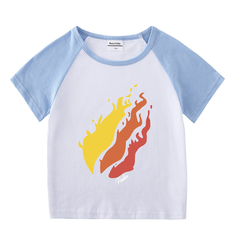 Children's summer short sleeved T-shirt