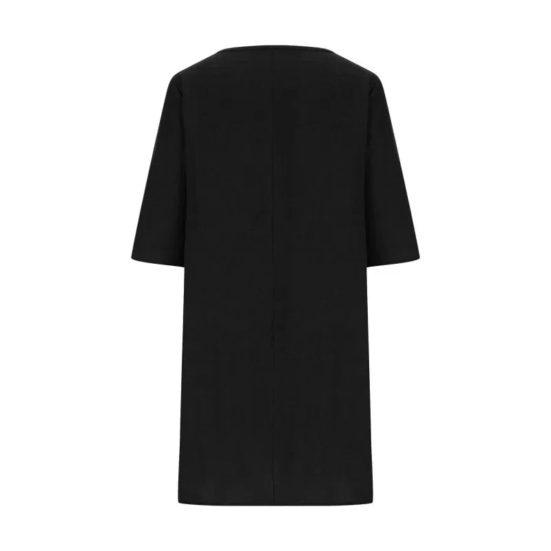 Cotton Linen Casual Summer Dress for Women Clothing Fashion Y2k Clothes Vintage Streetwear Comfortable Loose Harajuku Summer