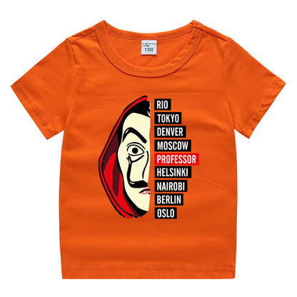 Children's summer short sleeved T-shirt