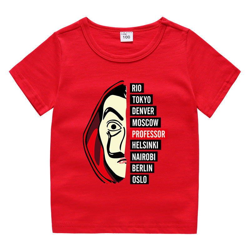 Children's summer short sleeved T-shirt