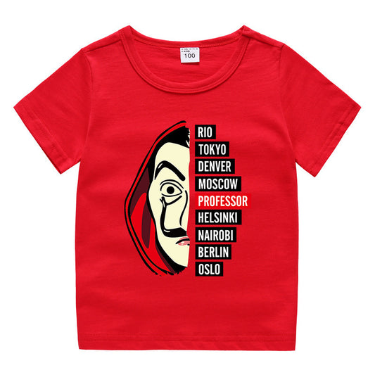 Children's summer short sleeved T-shirt