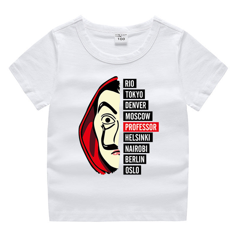 Children's summer short sleeved T-shirt