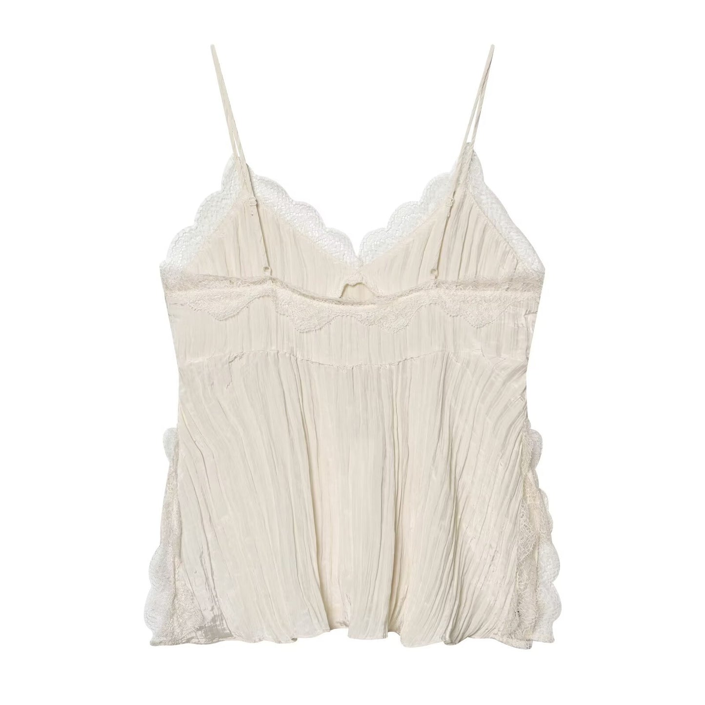 Wrinkle effect underwear style top