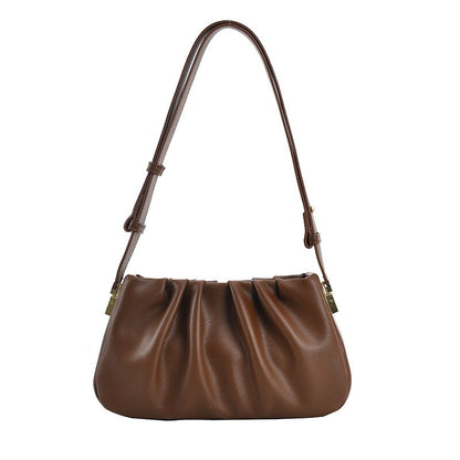 Vintage Cloud Women Shoulder Bag PU Leather Crossbody Bags New Autumn Winter Female Under Arm Bag Fashion Solid Purse Bags